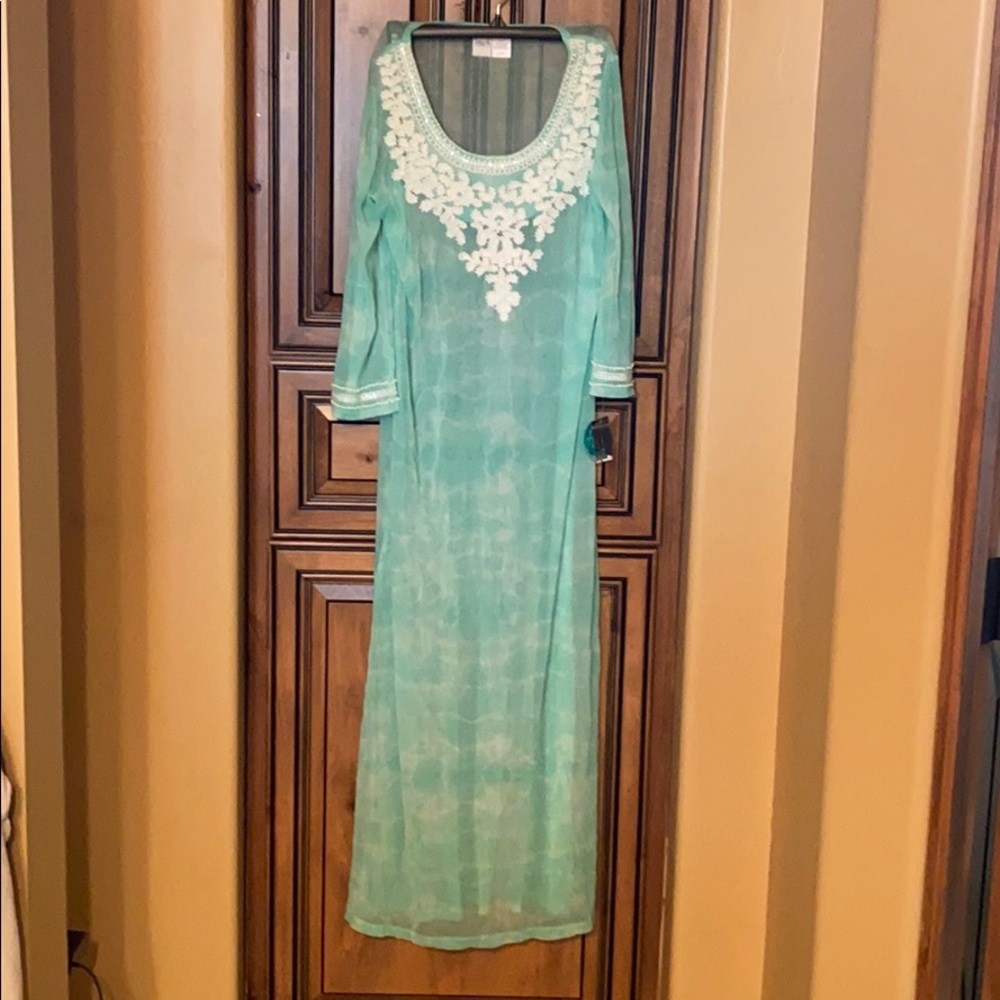 Sheer gown/ cover up/ lounge wear